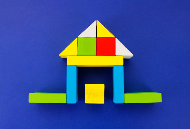 House built with colorful geometric figures