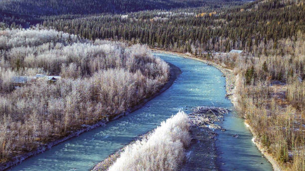 A drone flight over the frosty landscape of Interior Alaska is evidence that colder temperatures are here to stay.