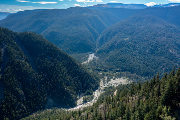 The view above Heckman Pass with BC coastal mountains in background, Bella Coola, Chilcotins, BC Canada