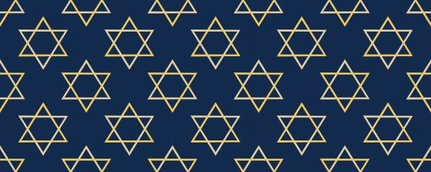 Jewish background Jewish seamless pattern with star of David bar mitzvah stock illustrations