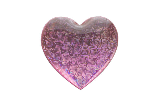 istock Heart shape hologram sticker isolated on white background 2175541021