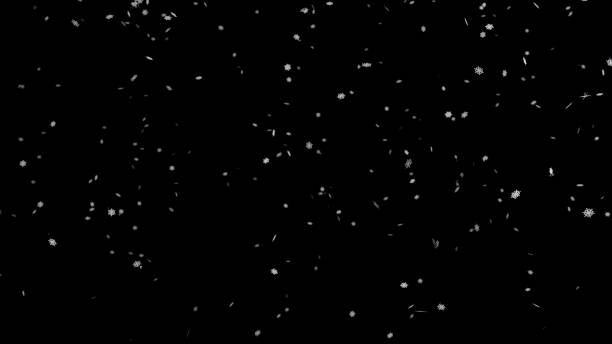 istock Falling snowflakes on black background. Snowfall on black background. 2175541752