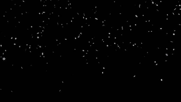 istock Falling snowflakes on black background. Snowfall on black background. 2175541754