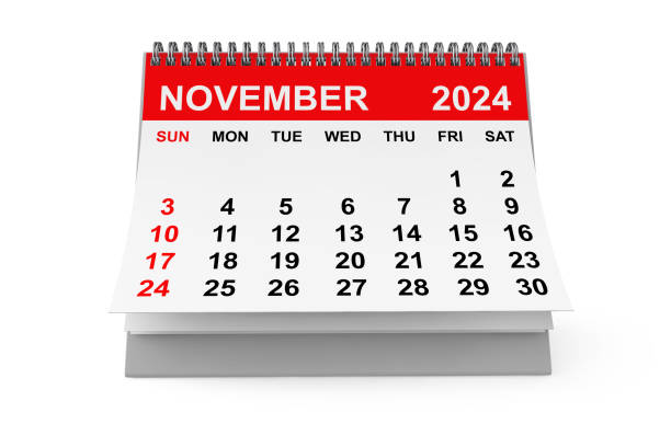 istock 2024 Year November Calendar. 3d rendering 2175550335