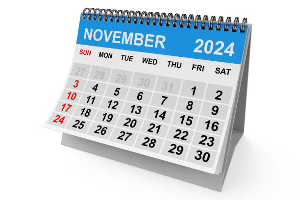 istock 2024 Year November Calendar. 3d Rendering 2175550345