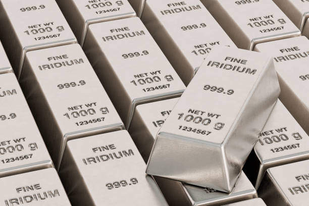 istock Rows of Fine Iridium Bars with One on Top. 3d Rendering 2175550424