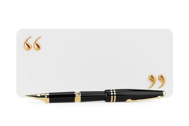 Fountain pen, beautiful fountain pen positioned on white background, selective focus.