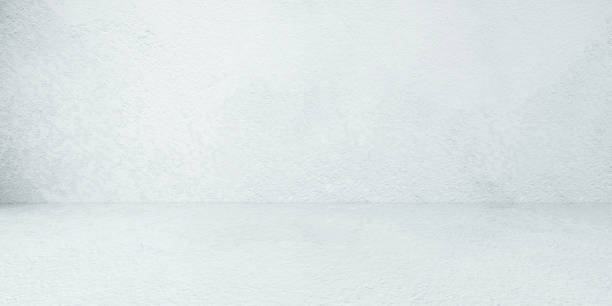 istock Empty white concrete room background, Perspective white gradient concrete room for interior background, backdrop,  White cement room with space for product display mockup, template 2175558002