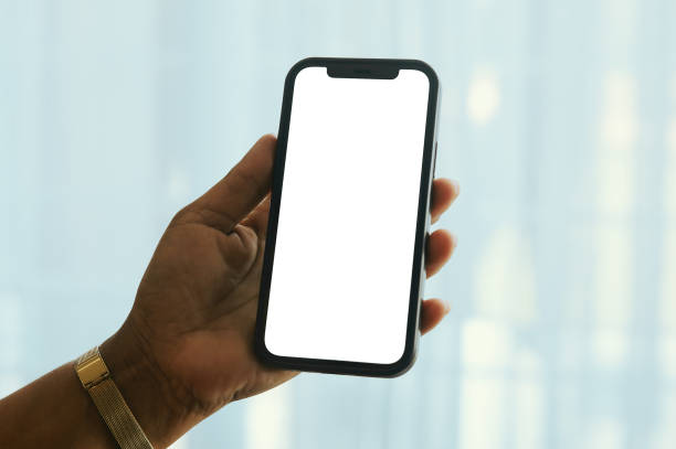 istock Woman Holding Mobile Phone with Blank White Screen 2175559338