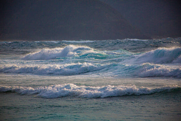 Hookipa beach at sunrise on the Hawaiian Island of Maui