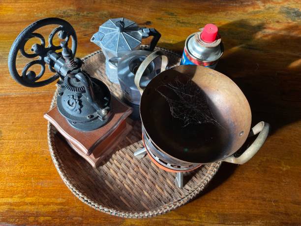 istock Coffee grinder with coffee beans and a cup of coffee 2175570308