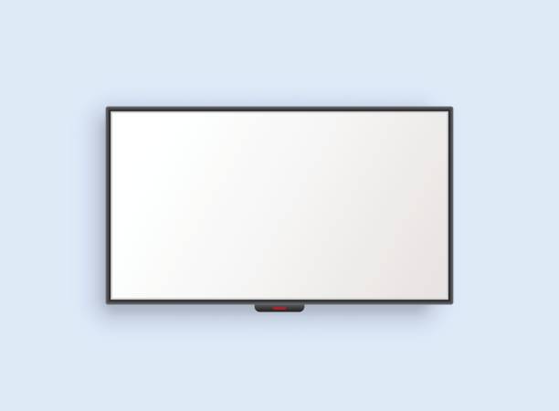 istock Thin frame monitor mock up icon in flat style. TV display vector illustration on isolated background. Electronic gadget sign business concept. 2175571574
