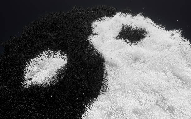 istock Chinese ancient taiji yin-yang pattern with flowing particles, 3d rendering. 2175573932