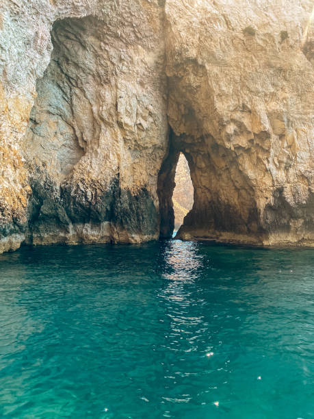 istock Sharp rock cliff in the beautiful and quiet shore Mediterranean waters in Malta Island 2175575434