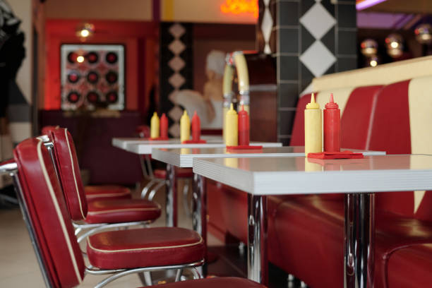 istock Capturing Ambiance of Retro Dining Booth in Diner Decor 2175576169