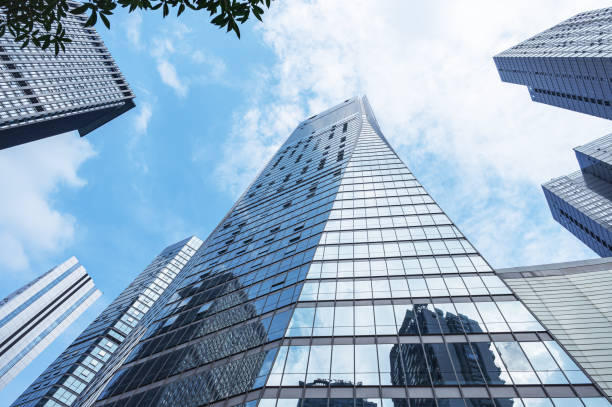 istock Sunny urban modern office buildings 2175576772
