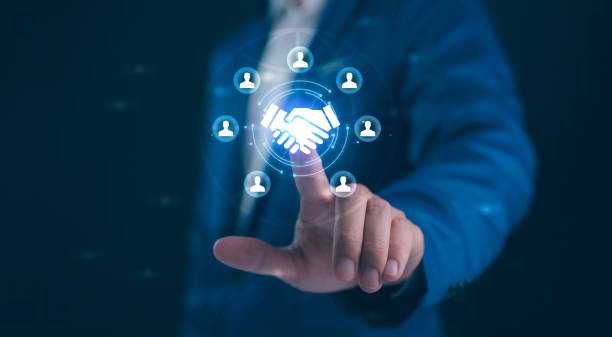 istock Business ecosystems and partnerships emphasizes collaboration strategies that create value through networking. Relations and teamwork, opportunities to innovation. Relationships, growth, successful 2175577462