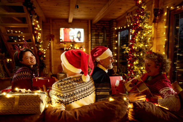 istock Exchanging Christmas presents at home! 2175579198