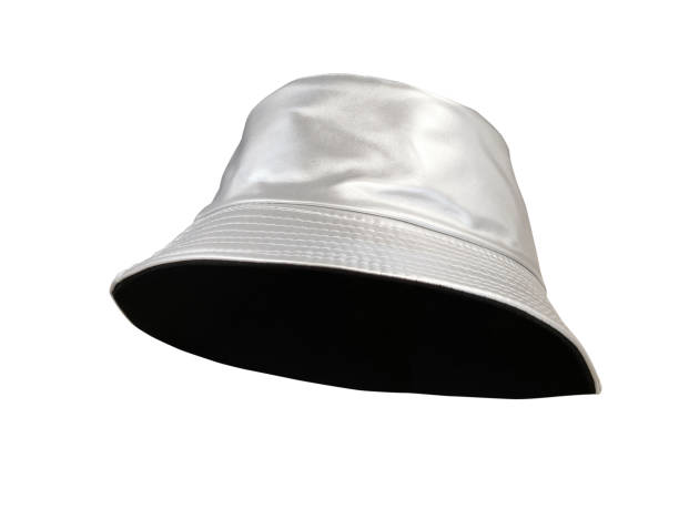 istock White leather bucket hat isolated on white background. 2175579849