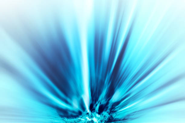 Abstract image of a pale light flashing sharply and diffusing into the sky.