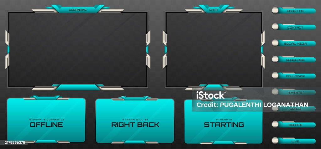 Stream Panel Frame Stream Overlay Webcam Screen Frame And Stream Alert Gui Panels In ...