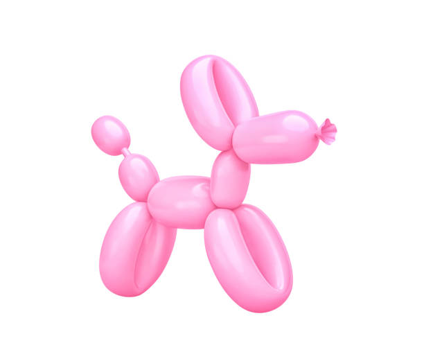 istock Pink balloon dog isolated on white. Clipping path included 2175588148