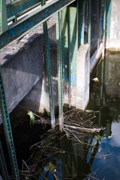 istock Dam on a water reservoir, water height regulation. 2175589546