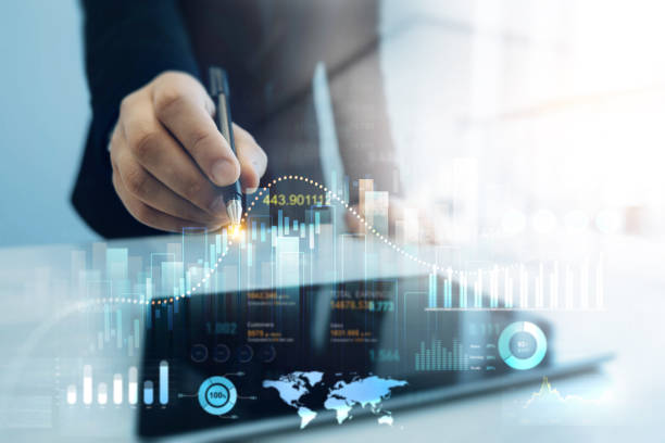 istock Businessman using laptop with digital screen of analyzing data sales and financial graph chart. Business development strategy,analysis and planning. 2175593237