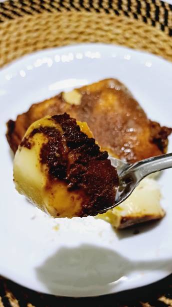 istock Milk dessert. Turkish name kazandibi. 2175593676