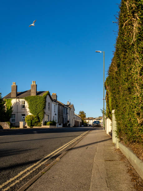 istock Pavement and road in UK town 2175601850