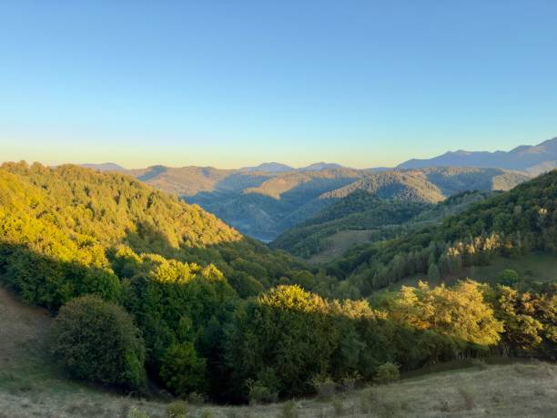 Beautiful mountain landscape in autumn colors. Transilvania , Romania