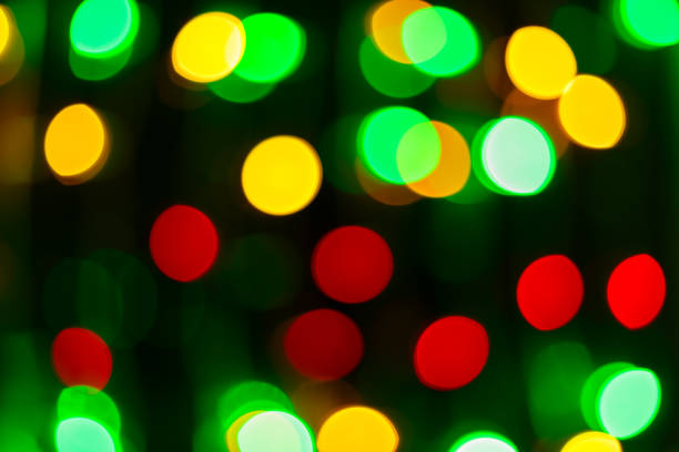 Christmas Holiday Festive Background with Bokeh Lights