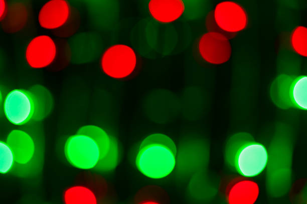 Christmas Holiday Festive Background with Bokeh Lights