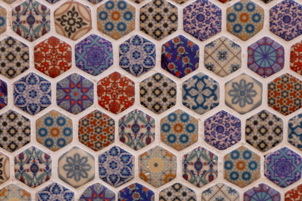 istock Intricate hexagonal tile patterns showcasing vibrant colors and designs in traditional architecture 2175617552