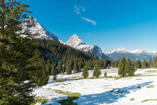 Beautiful Austrian countryside european landscape on a beautiful day