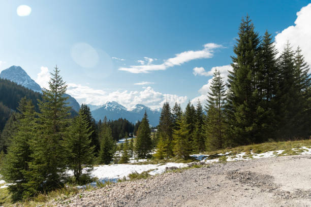 Beautiful Austrian countryside european landscape on a beautiful day