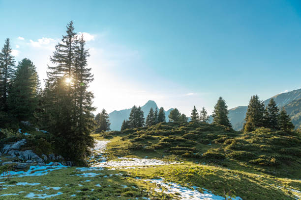 Beautiful Austrian countryside european landscape on a beautiful day