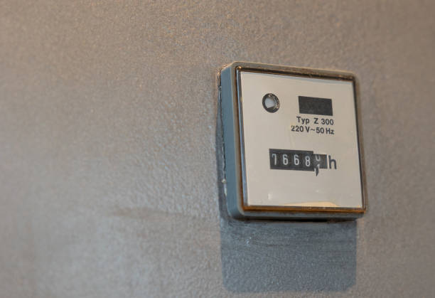 istock Old control display for measuring the energy, kilowatt per hour. 2175621498