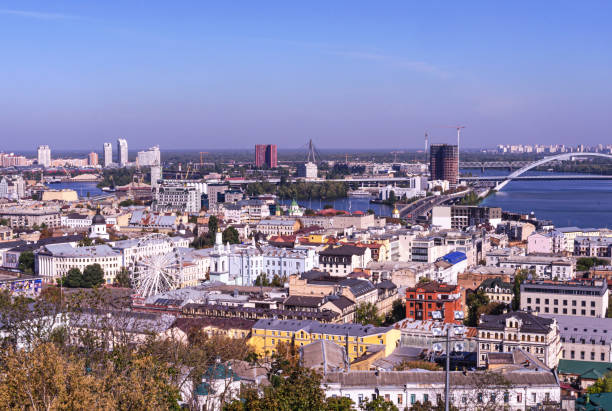 istock Panoramic view of the Podil district in Kyiv 2175625457