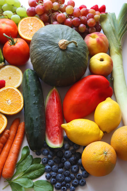 istock Healthy Produce On White Background 2175628311