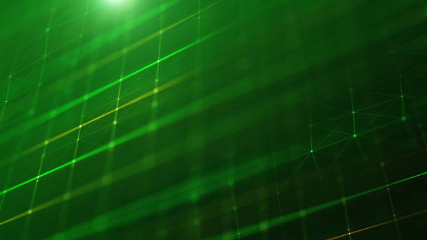 4K Digital Cyberspace with Particles and Digital Data Network Connections. High Speed Connection and Data Analysis Technology Digital Abstract Background Concept. Seamless Loopoble