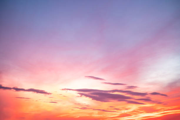 istock Beautiful , luxury soft gradient orange gold clouds and sunlight on the blue sky perfect for the background, take in everning,Twilight, Large size, high definition landscape photo 2175636847