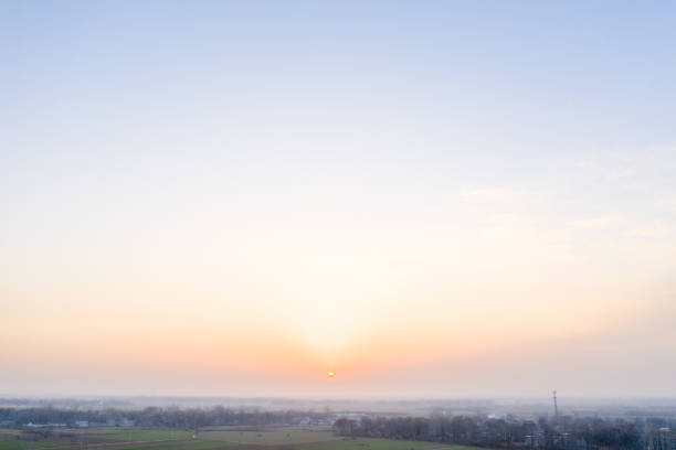 Aerial View Of Plain Skyline,China,Asia.