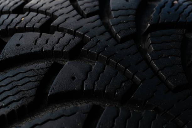 istock tire tread, tire traces background 2175649532
