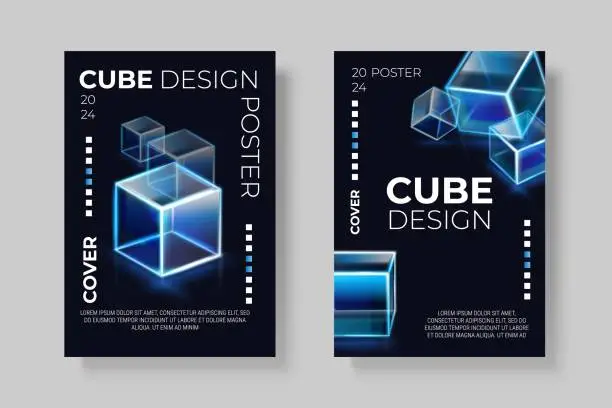 Cubic Poster Free glass cube Vector Images & Graphics | FreeImages