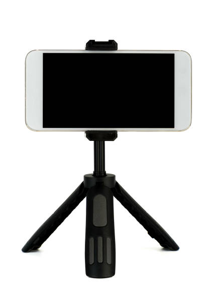istock Smartphone on Tripod Stand Isolated on White Background. 2175659994