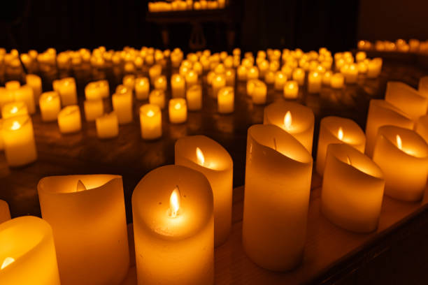 istock candles on the concert stage background 2175666156