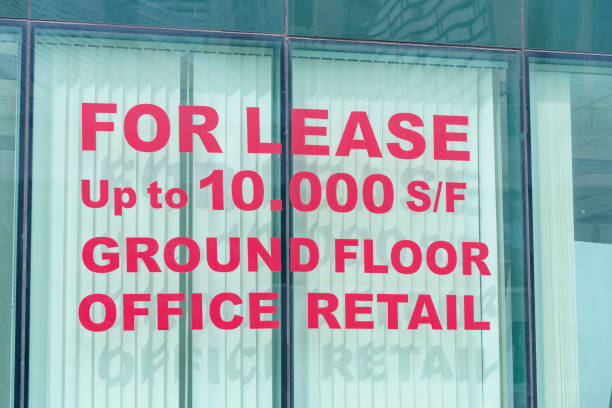 istock For lease window sign, ground floor, office retail 2175667762