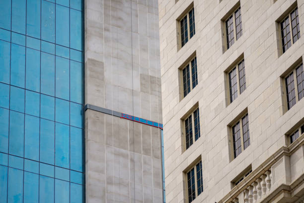 Industrial highrise building tower background