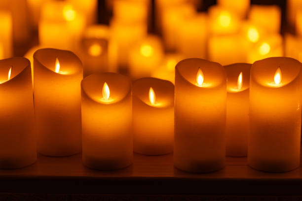istock candles on the concert stage background 2175668258
